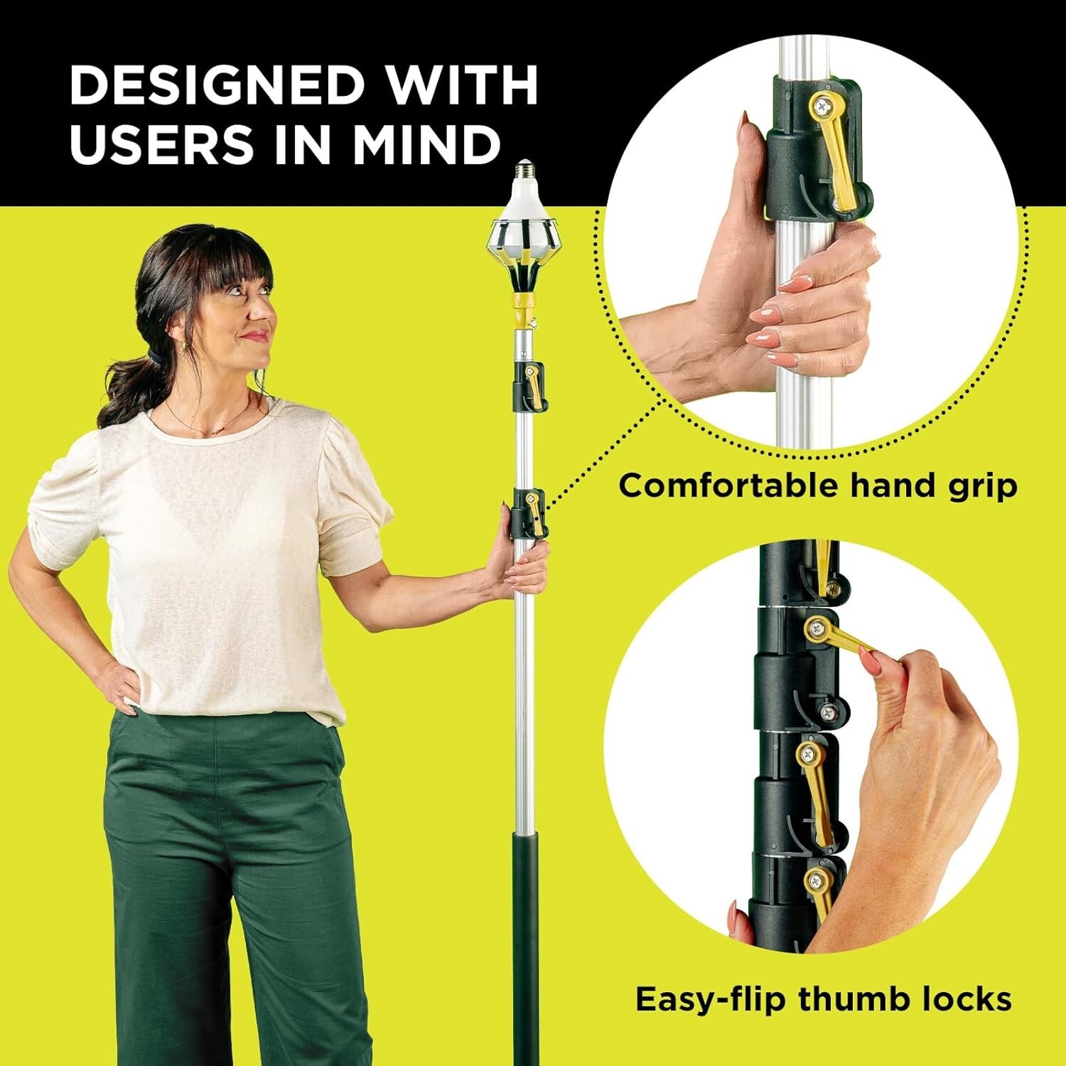 12 ft Reach 5 to 12 ft DocaPole Extension Telescopic Pole High Reach Duster Kit