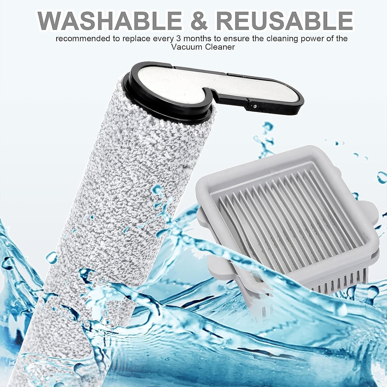 Complete Replacement Accessory Set for Roborock F25 – Brushes & HEPA Filtration