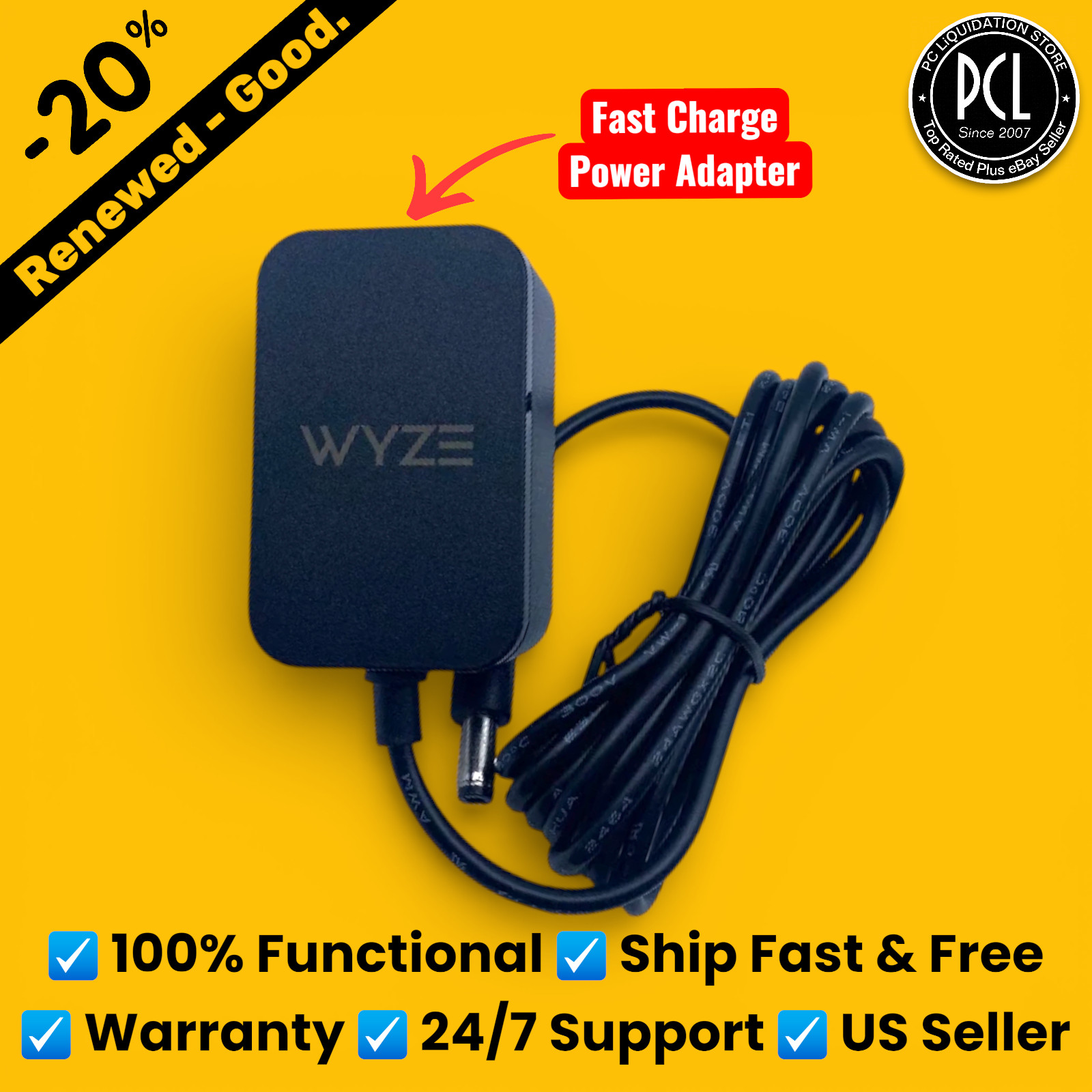 ✅ OEM Replacement【Charger Power Adapter】WYZE Cordless Vacuum S WCLVAC-S WCLVAC ✅
