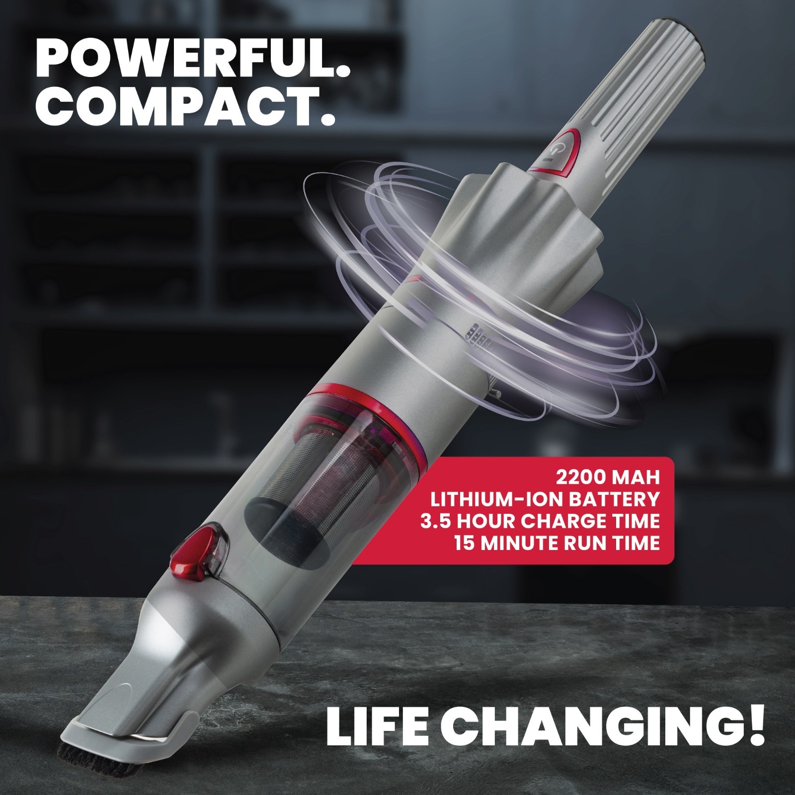 Ruvio Pro Cordless Vacuum Handheld Rechargeable Portable Cleaner Red – NEW BOX