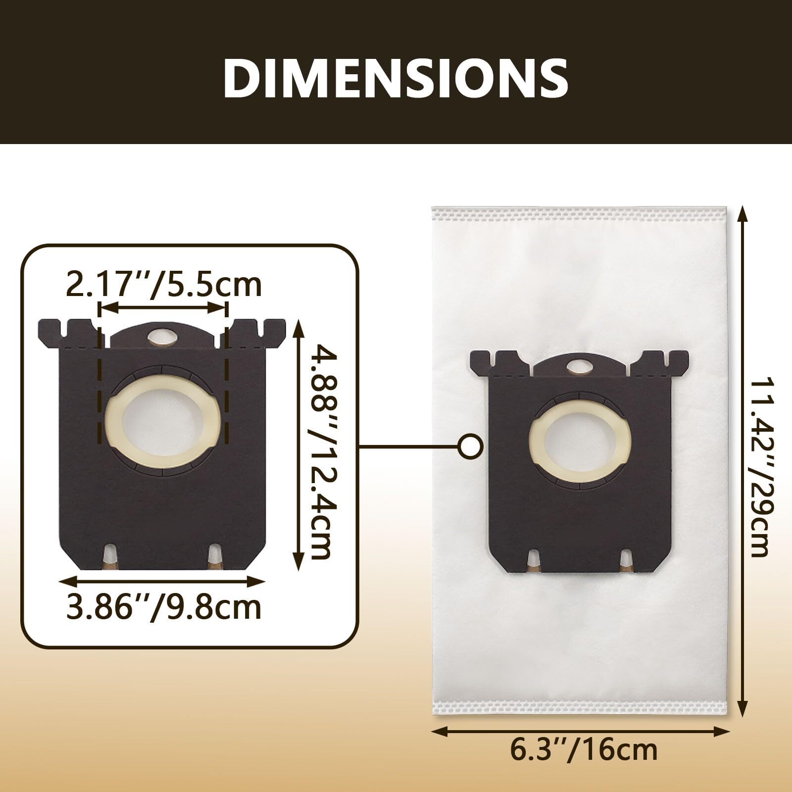 10 Pack Replacement S Bag Compatible For Electrolux Sbag Classic Vacuum El200f E
