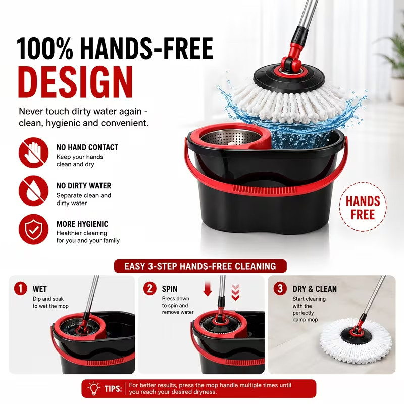 Mop And Bucket Set, Spin Mop And Bucket System, Spin Mop Bucket