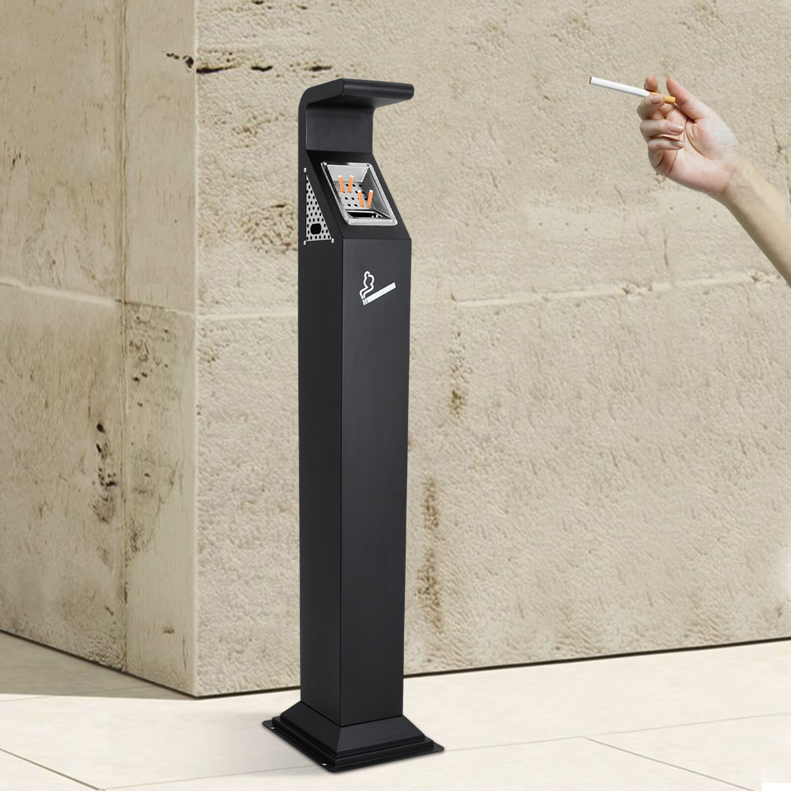Removable Waste Comtainer Indoor/Outdoor Commercial Trash Can Cigarette Ashtray