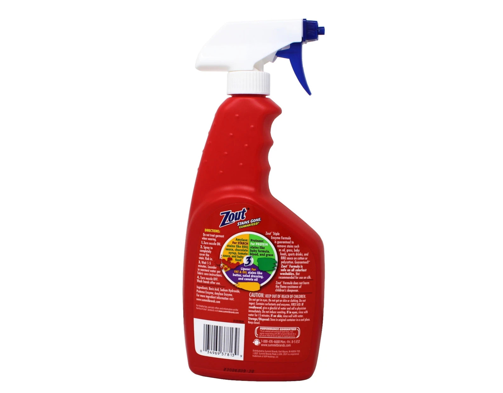 3 Pk of Zout Stain Remover Triple Enzyme Spray 22 Ounce