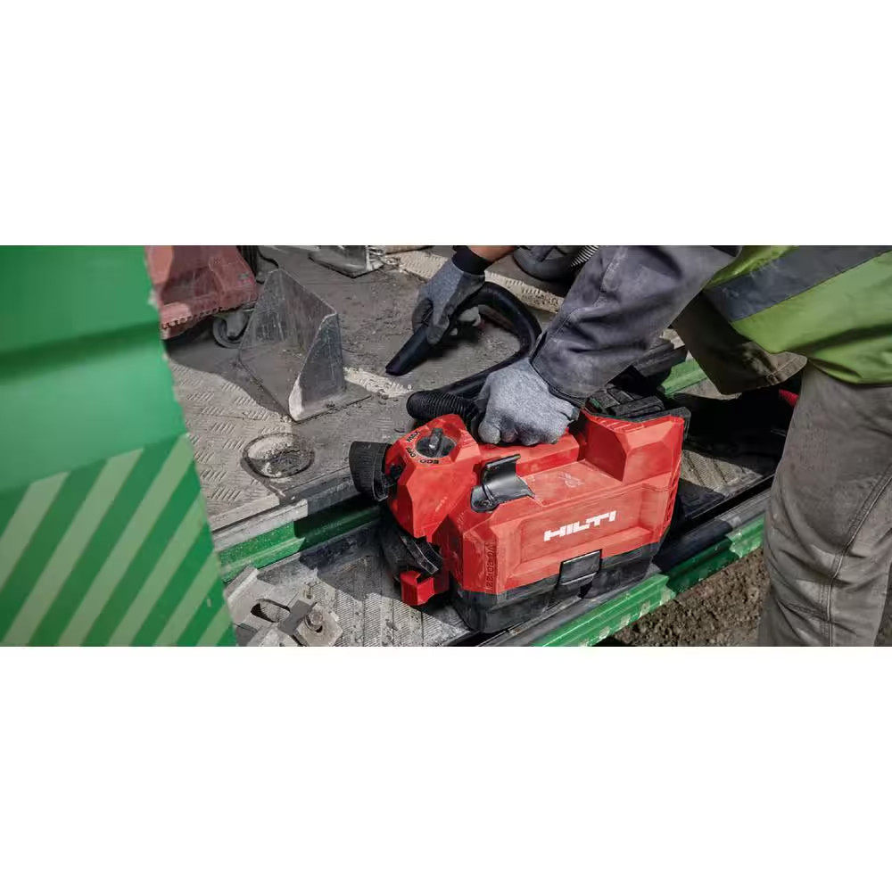 22-Volt NURON Li-Ion VC 2D CFM 1 Gal Cordless 1.6 PSI Dust Vacuum W/Hose, Filter