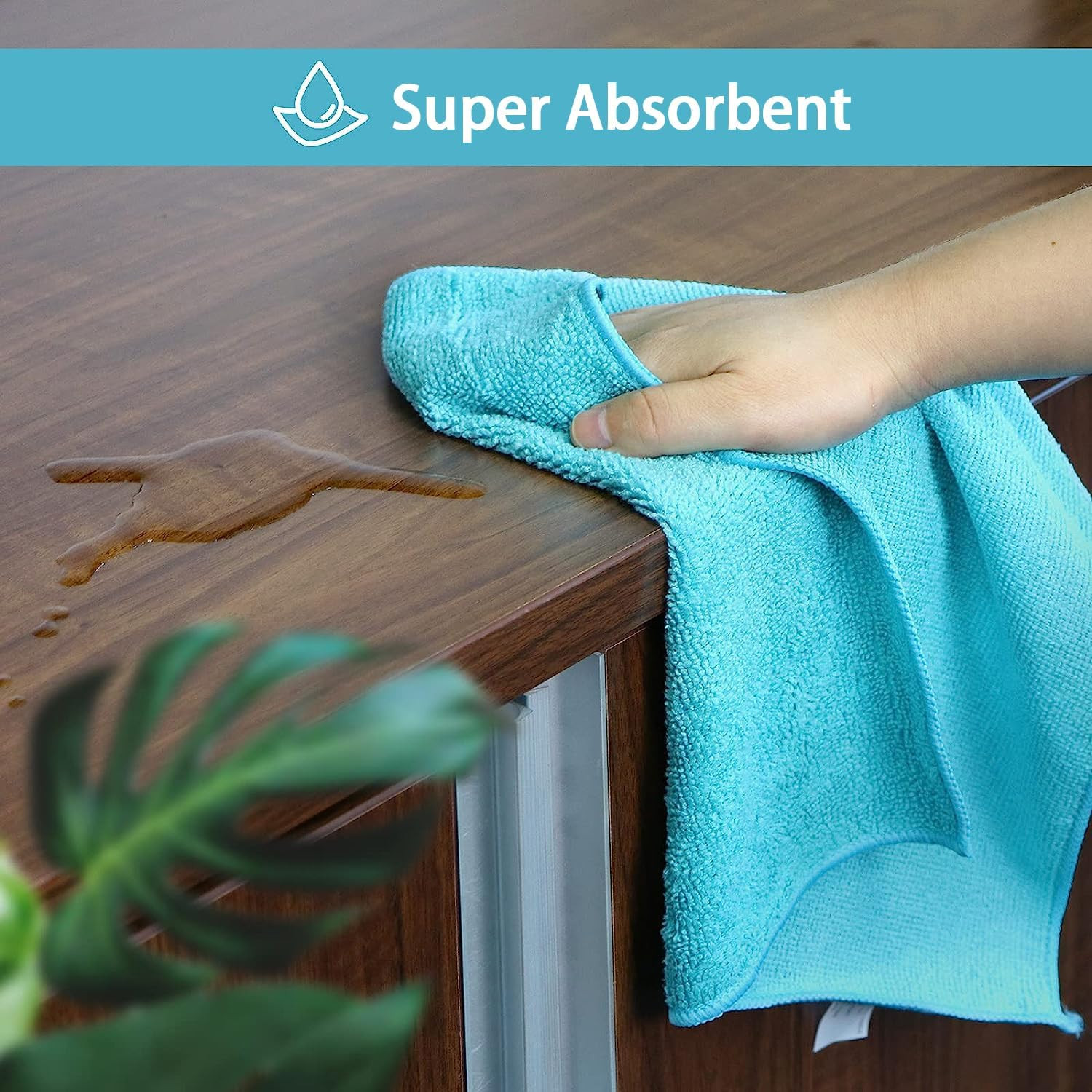 50PK Microfiber Cleaning Cloth, Cleaning Rag for Home, 11.5X11.5In | Reusable, L