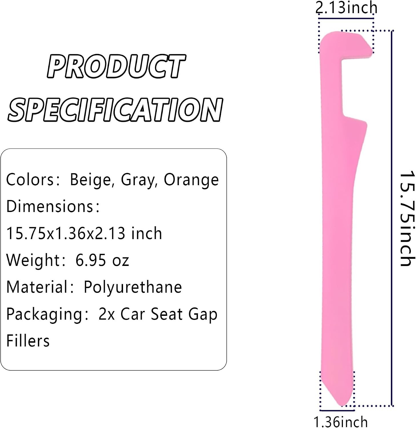 One-Piece Molded 2-Pack Car Gap Fillers – Perfect Fit for Seamless Interiors