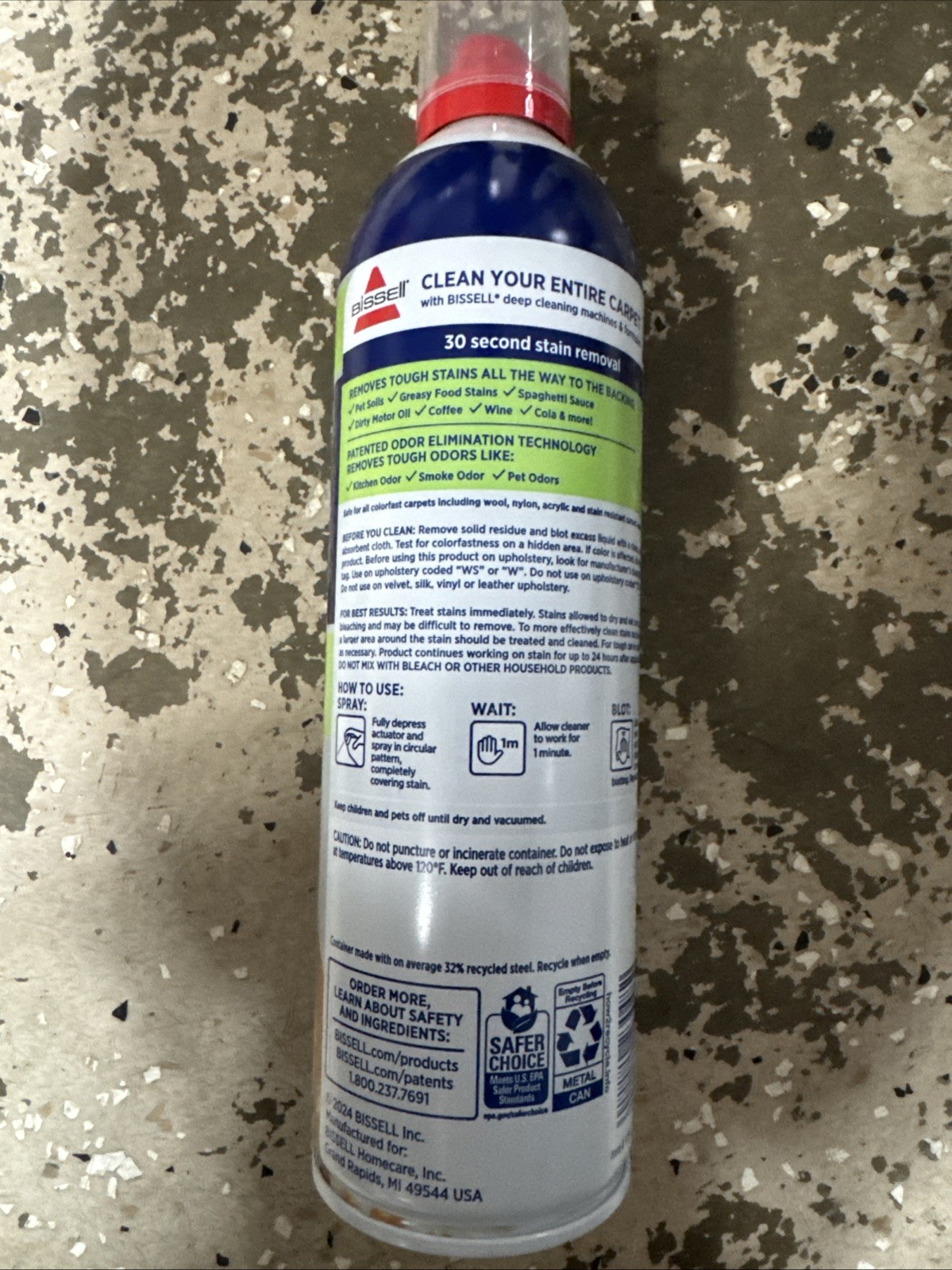 2 Cans Bissell PET PRO OXY Carpet Stain Odor Destroyer PERMANENT REMOVER Aerosol