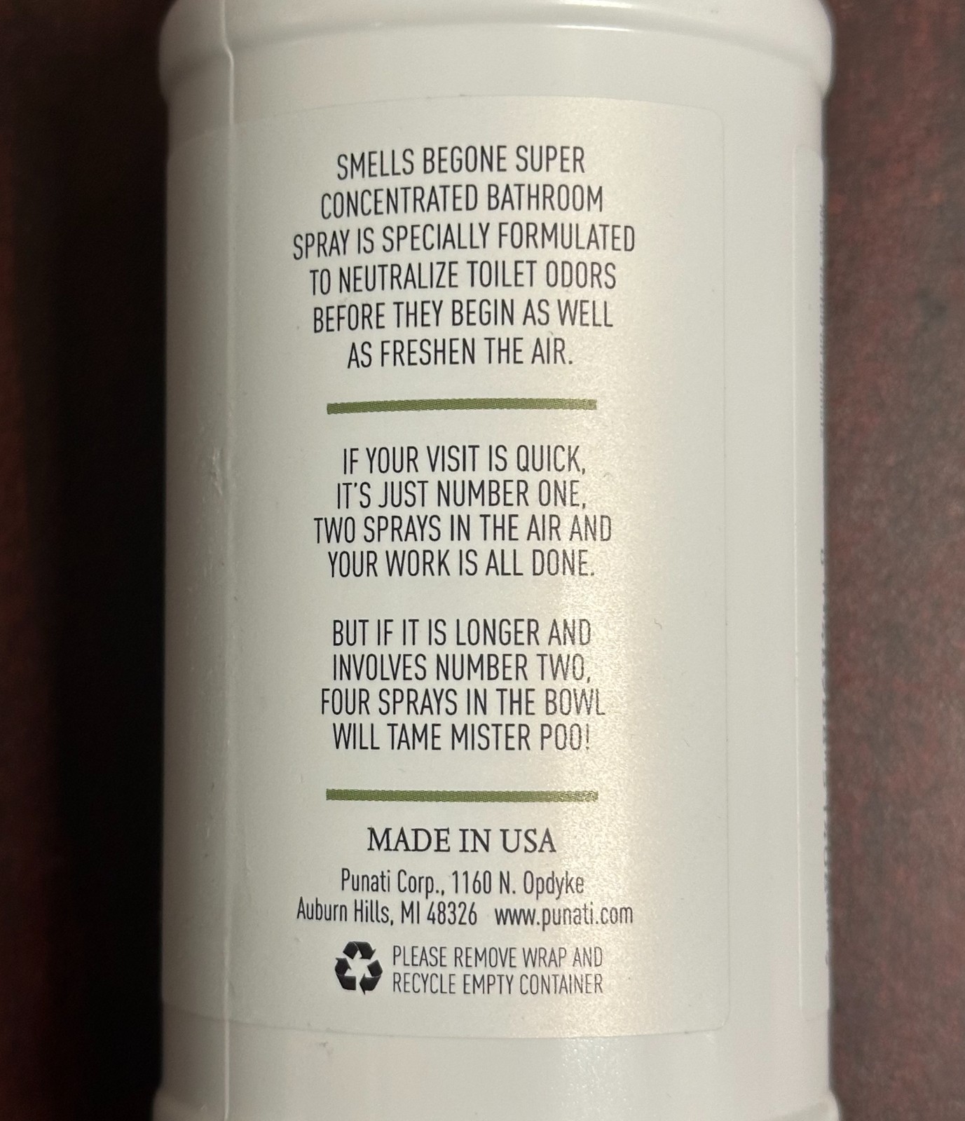 SMELLS BEGONE ~EUCALYPTUS MINT Natural Odor Eliminator BATHROOM AIR TOILET SPRAY