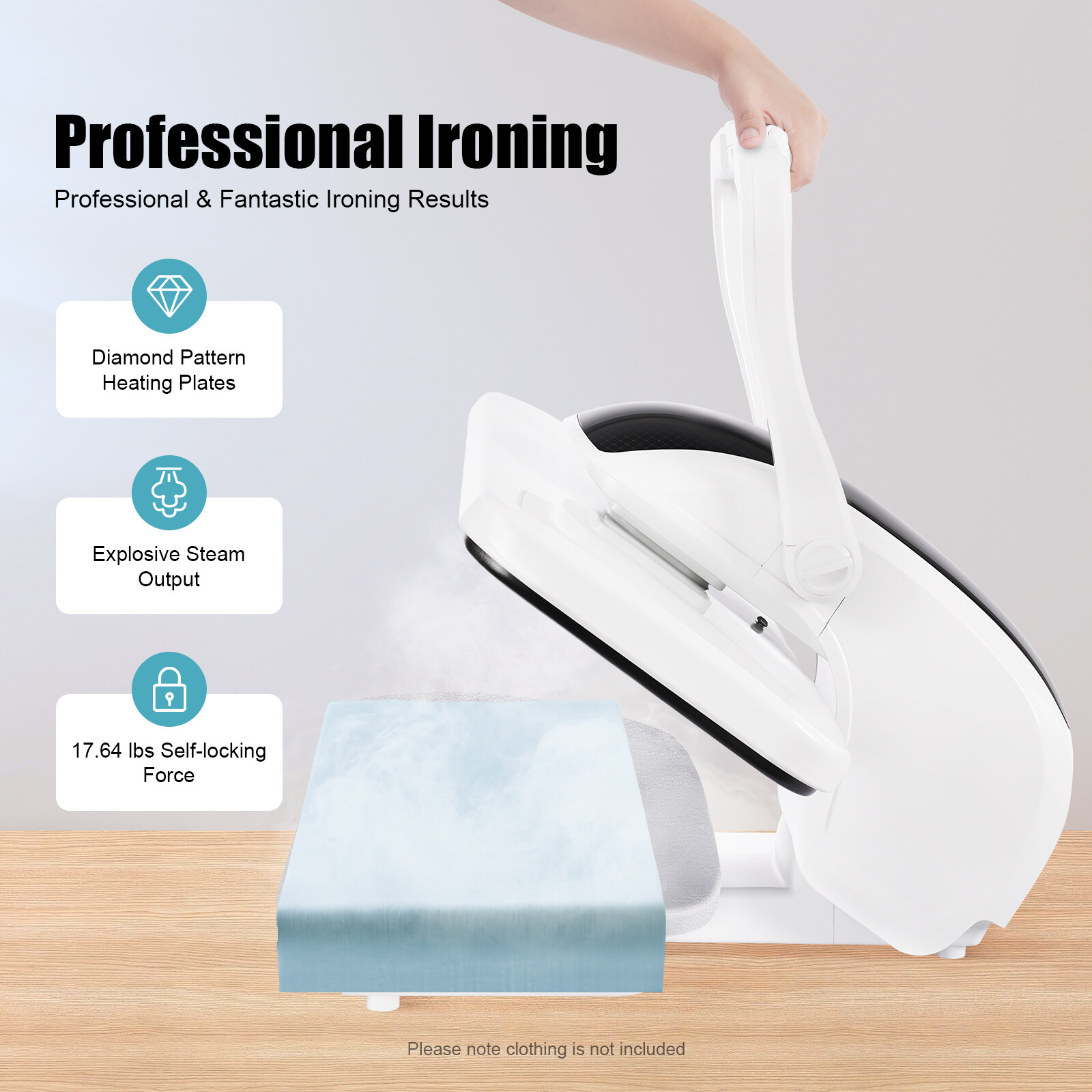 Intelligent Steam Press with Touch Screen, 5 Fabric Modes, 1600W Power