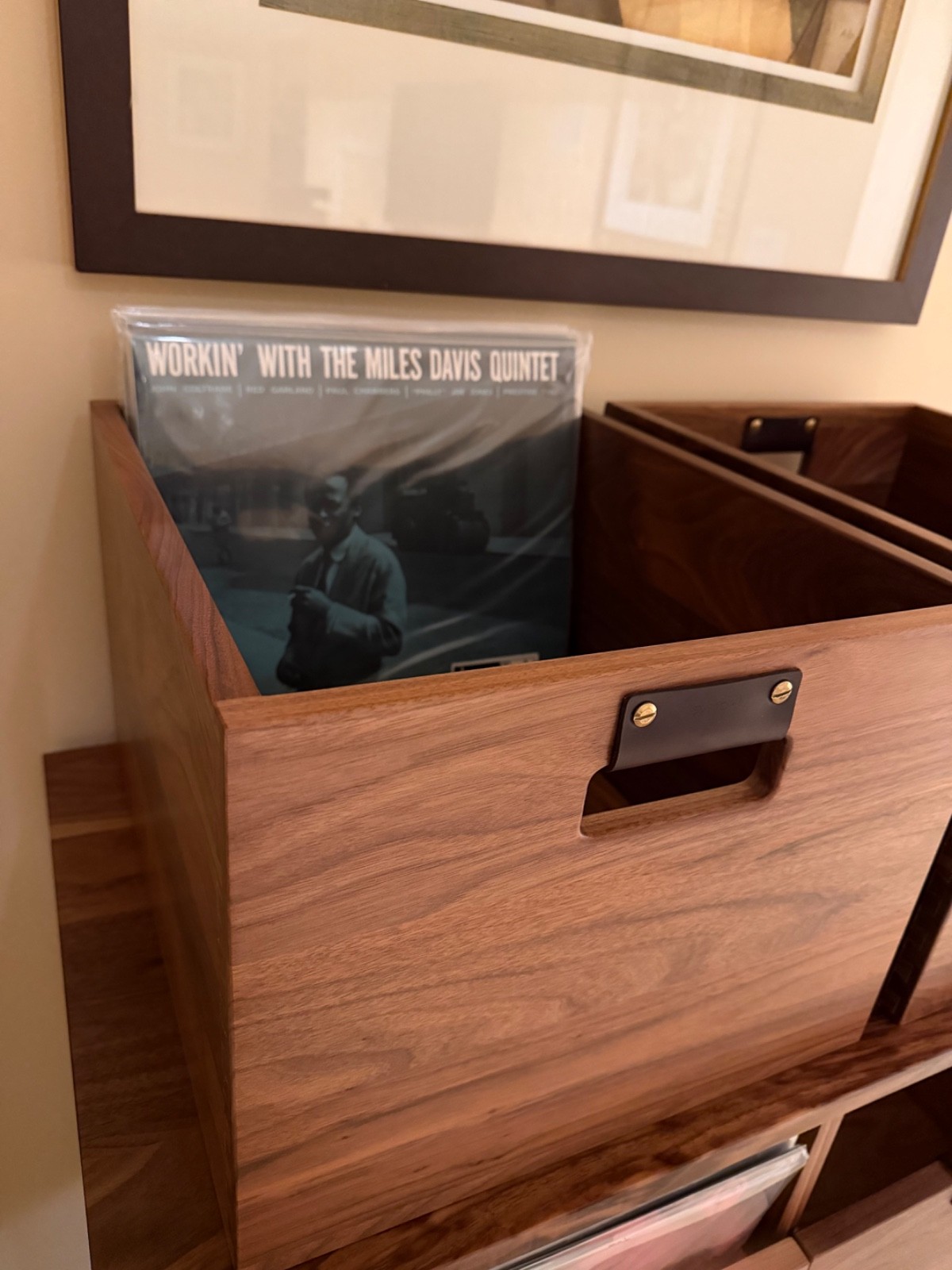 Record LP Crate, Storage Box, Solid Walnut, Dovetail Joinery, Symbol Audio