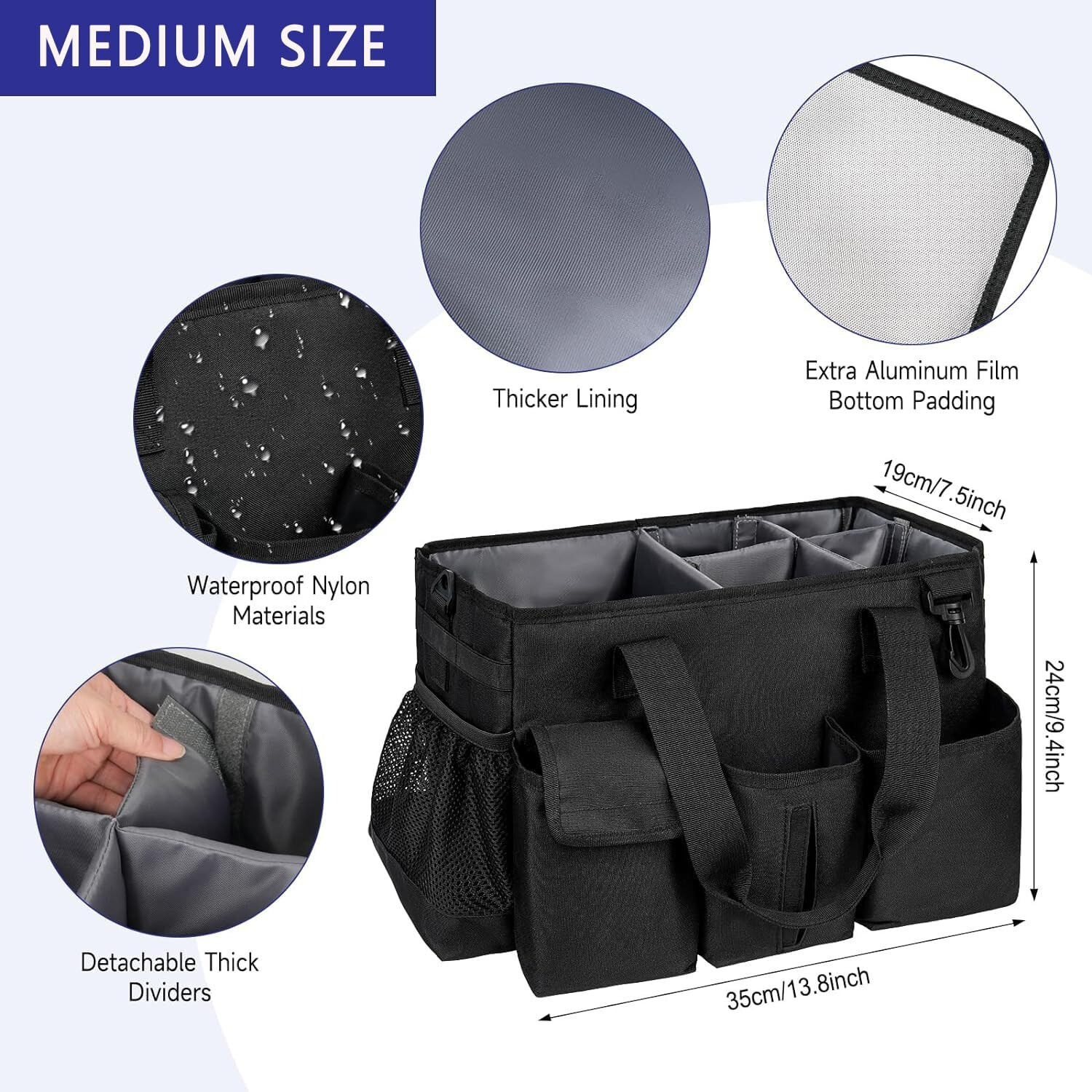Cleaning Caddy,Cleaning Bag for Housekeepers,Cleaning Supplies Organizer with…