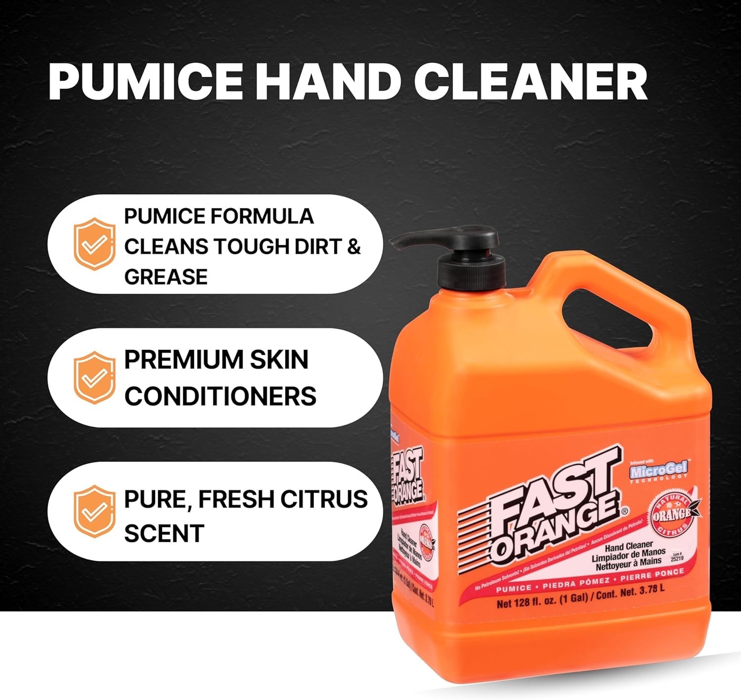 Permatex Fast Orange Pumice Hand Cleaner, 1 Gal