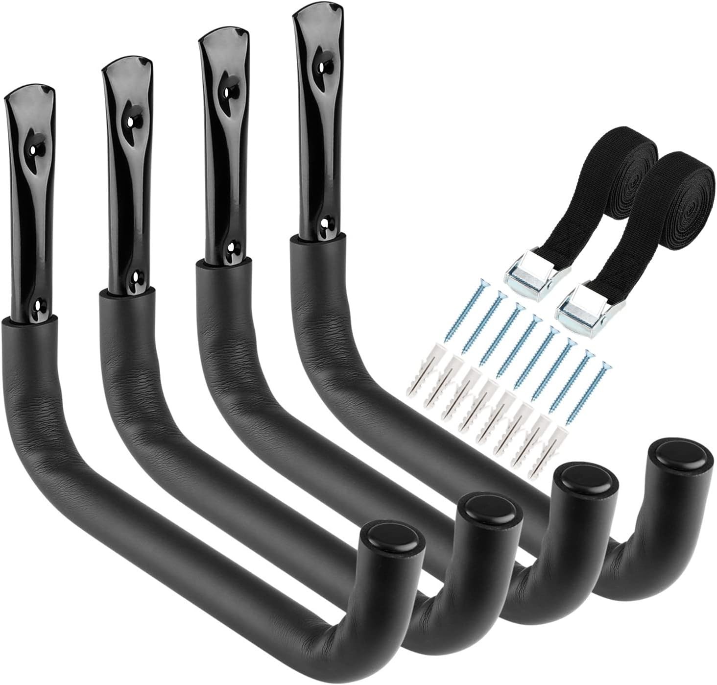 4 Pack Heavy Duty Garage Wall Mount Kayak Hooks Surfboard Paddleboard Rack 39CM