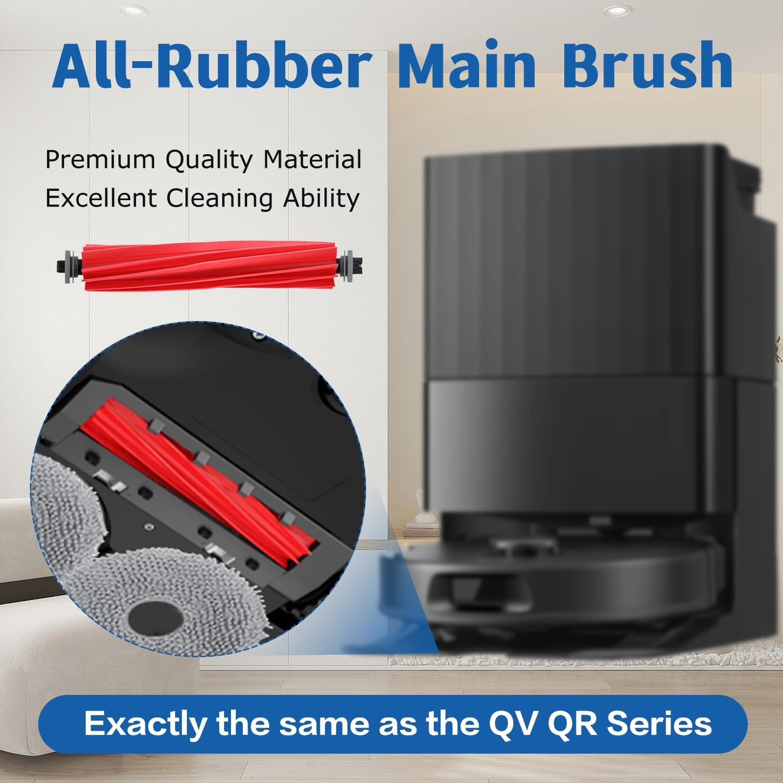Robot Vacuum Accessories Replacement Kit – Main Brush, Mop Cloths, Filters, Side