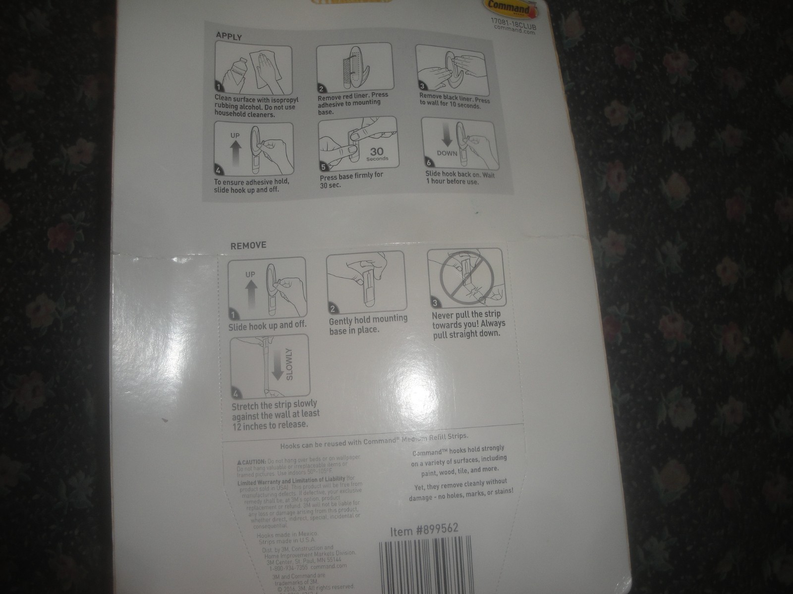 3M Command DESIGNER Hooks Pack | 18 Hooks 24 strips | 3 lbs #899562. Sealed