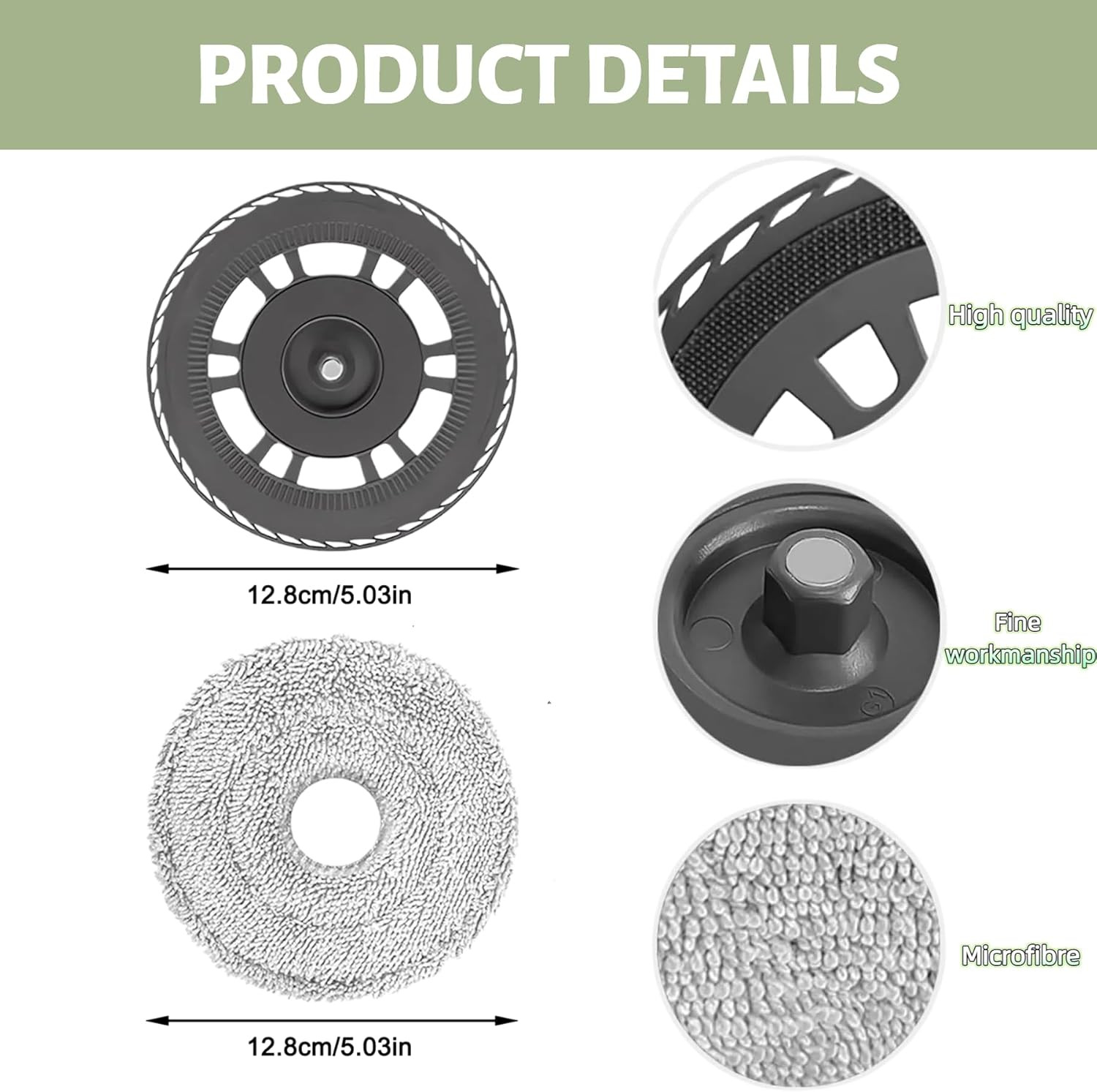 Replacement Mop Pad Plate Compatible for Dreame L10S Pro Ultra Heat L10S Ultra