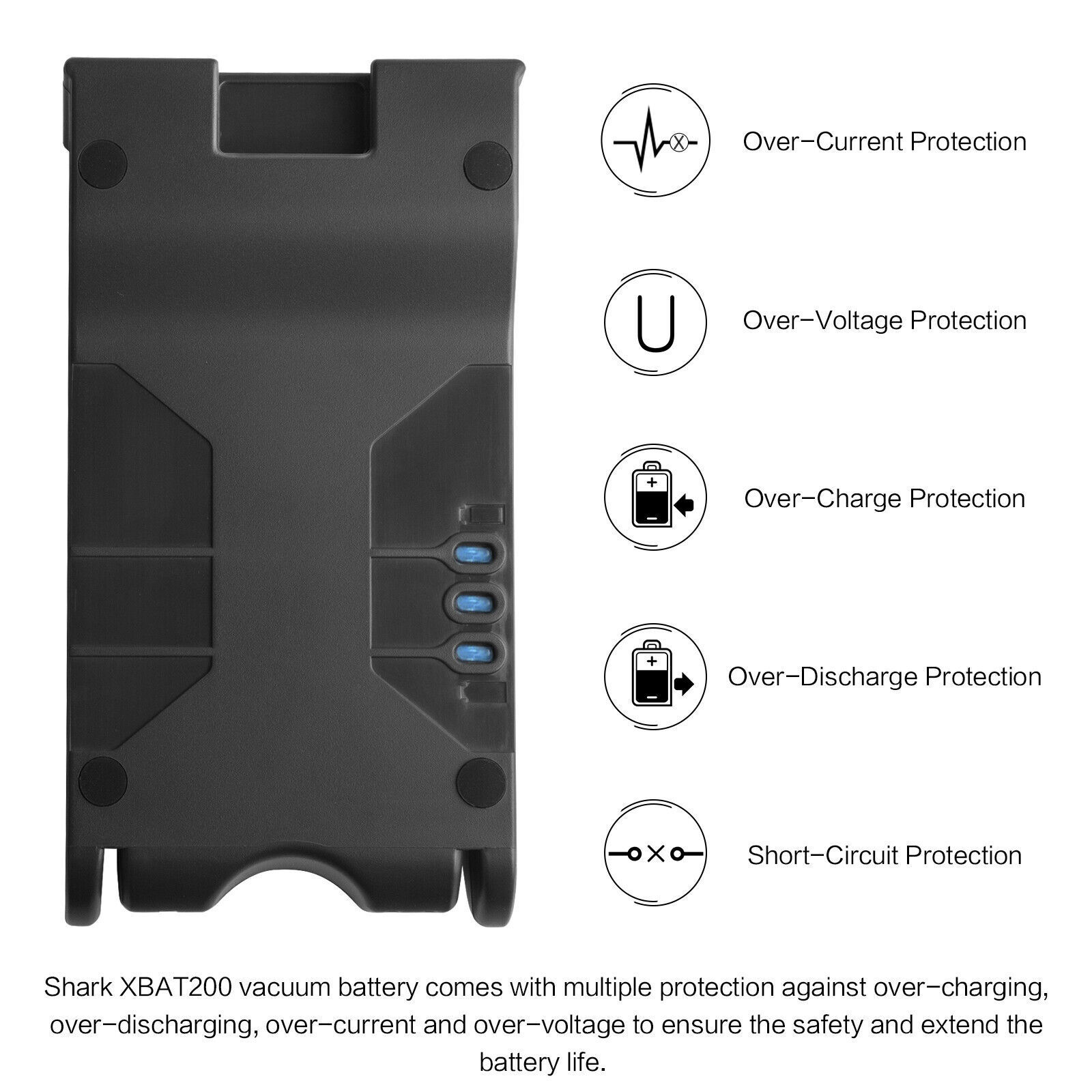 25.2V 4.0Ah Li-ion Battery For Shark High Capacity Power Pack XBAT200 IF200
