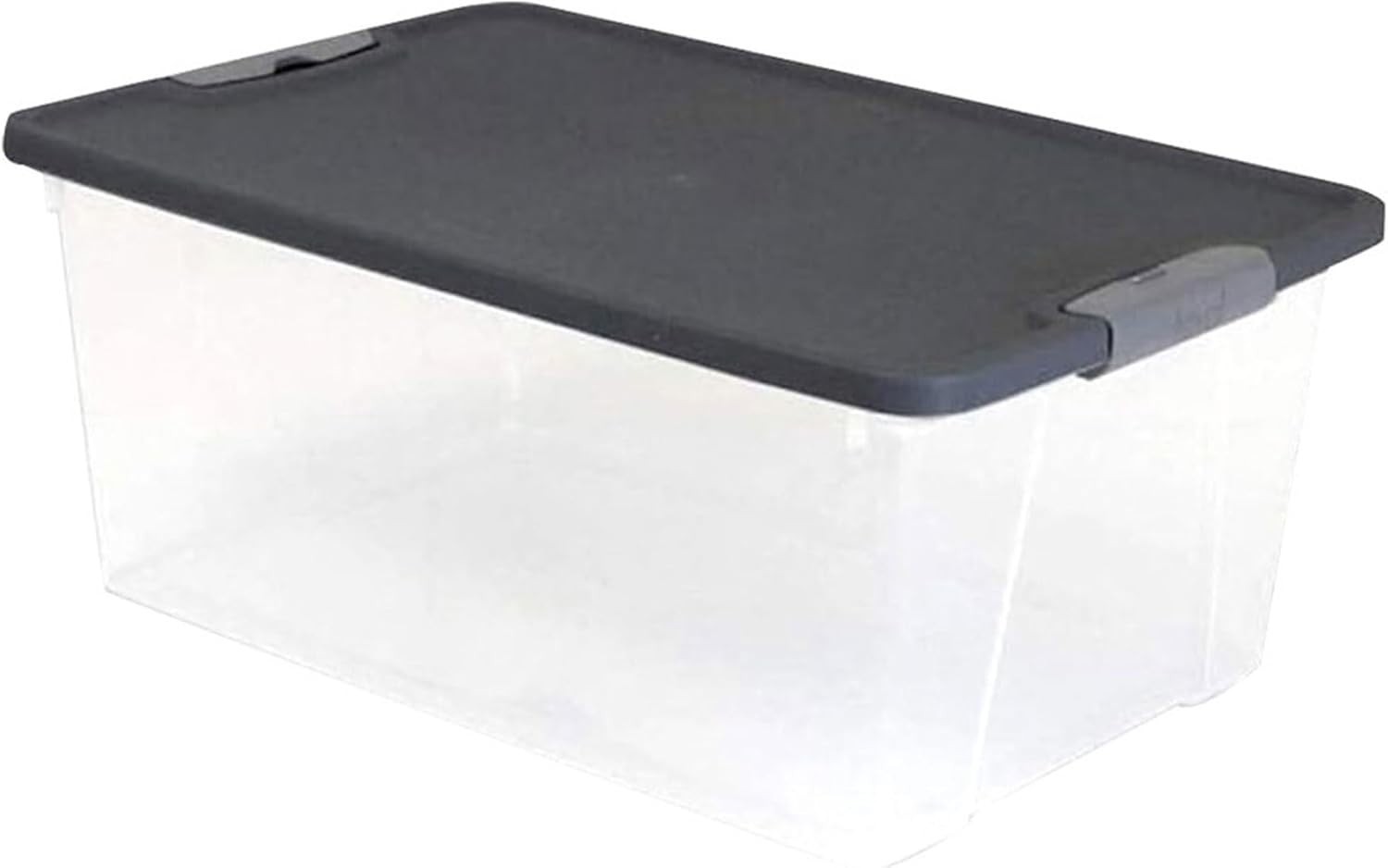 Stackable Clear Plastic Bins with Lids, 4-Pack, Shatterproof and Water Resistant
