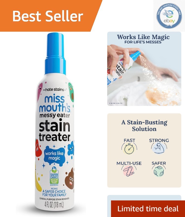 Messy Eater Stain Treater Spray – 4oz Biodegradable Stain Remover for Babies