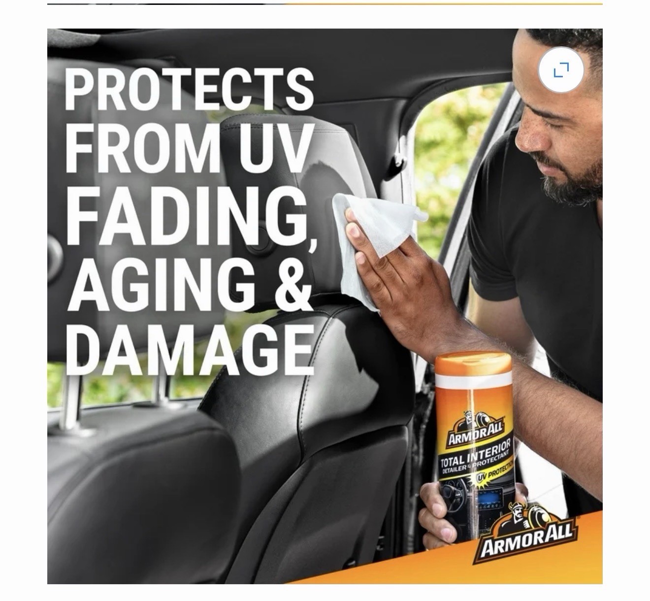 6 Count Armor All Total Interior Detailer And Protectant Wipes 25 Count Canister