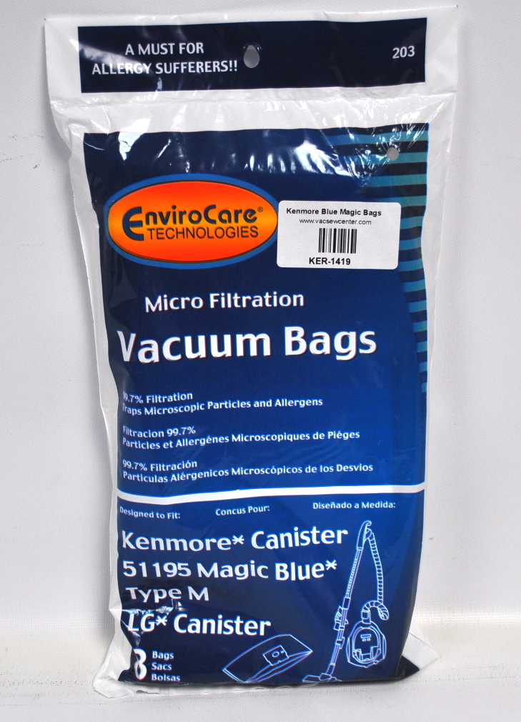Kenmore Blue Magic Vacuum Cleaner Bags KER-1419