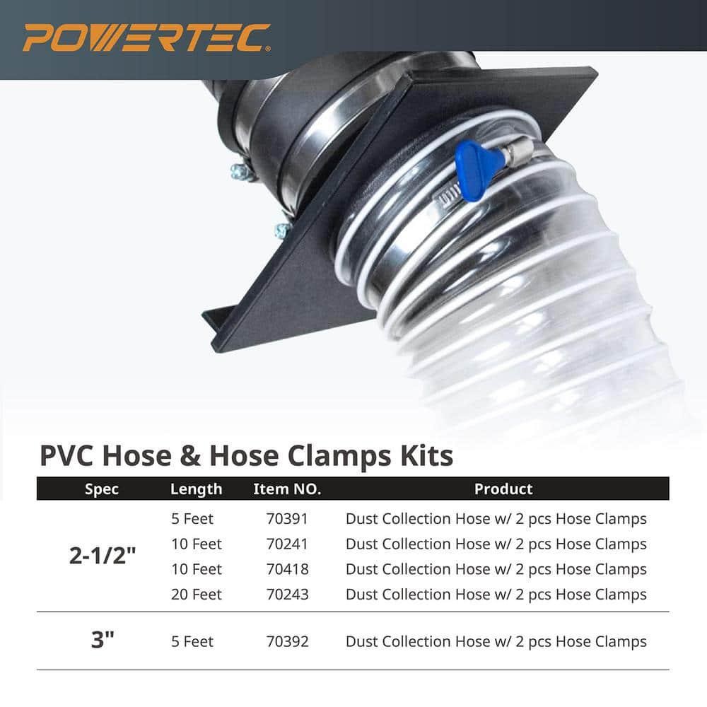 Wire Hose Clear Dust Reinforced Flexible 6 Inch By 10 Foot