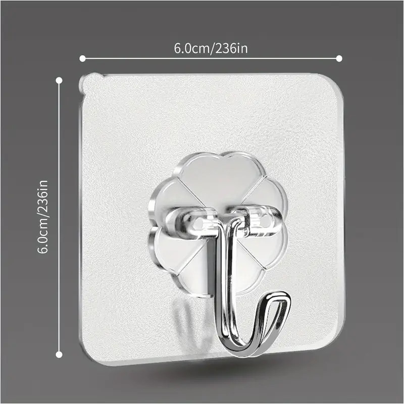 1~500 PCS Stainless Steel Adhesive Sticky Hooks Heavy Duty Wall Hook Hangers lot