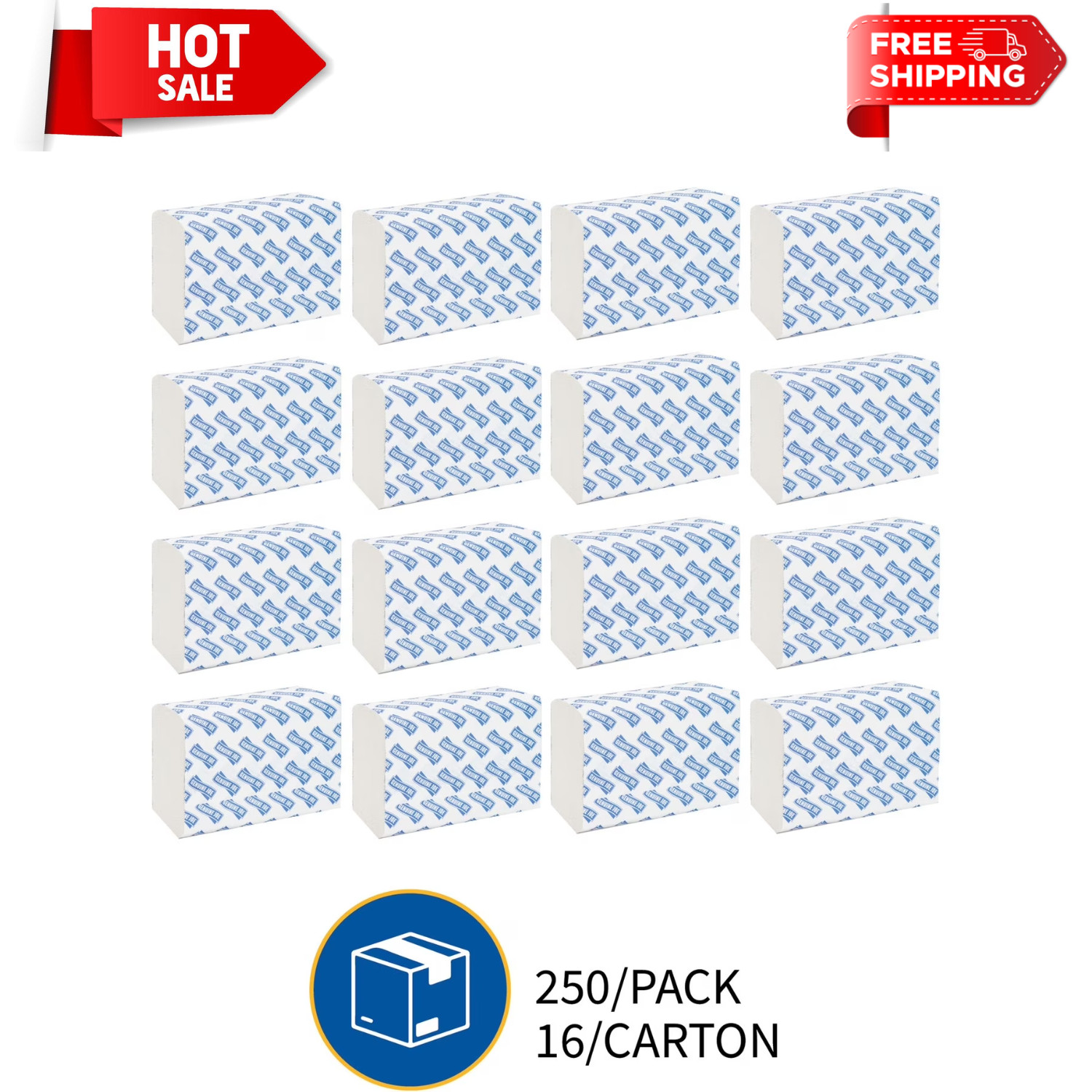 Genuine Joe Multifold Paper Towels 250 Sheets Pack 16 Pack Natural