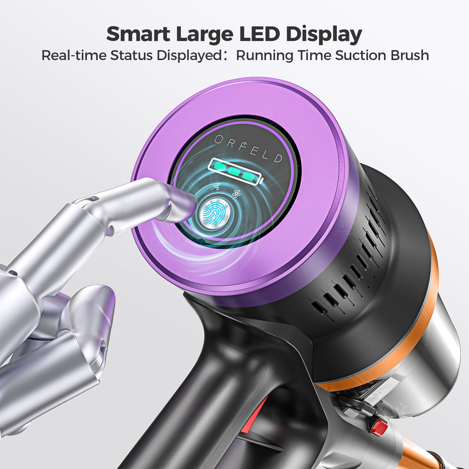 Cordless Vacuum Cleaner Stick Floor Vacuum 45min 45KPA Lightweight Rechargeable