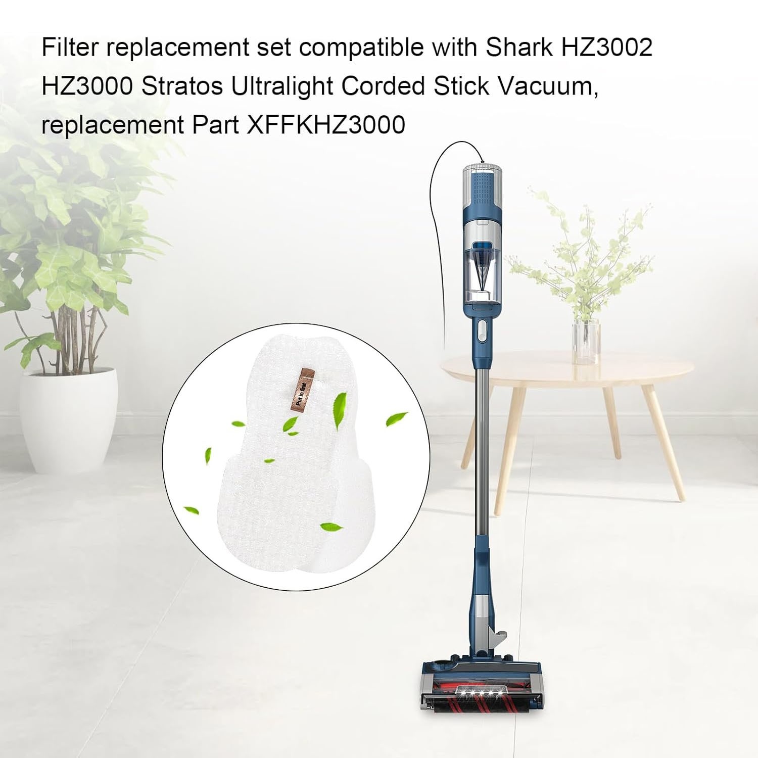 Vacuum Cleaner Foam Felt Filter for Shark QS3000 QS3002 QS4000 Series 4PCS