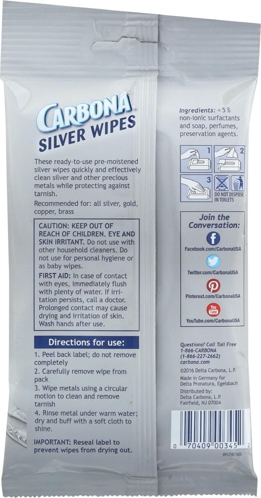 Versatile Metal Wipes – 12 Count for Easy Cleaning of Silver, Brass & More
