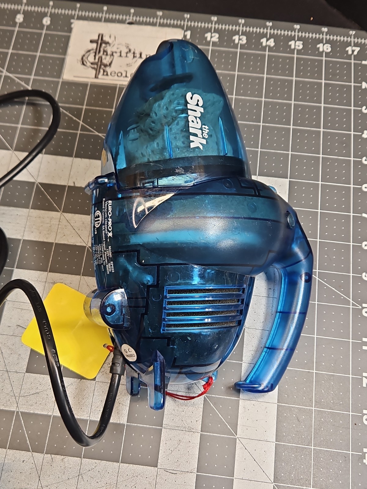 Shark Euro-Pro X Handheld Vacuum 600W Blue Corded Lightweight Small Home Cleaner
