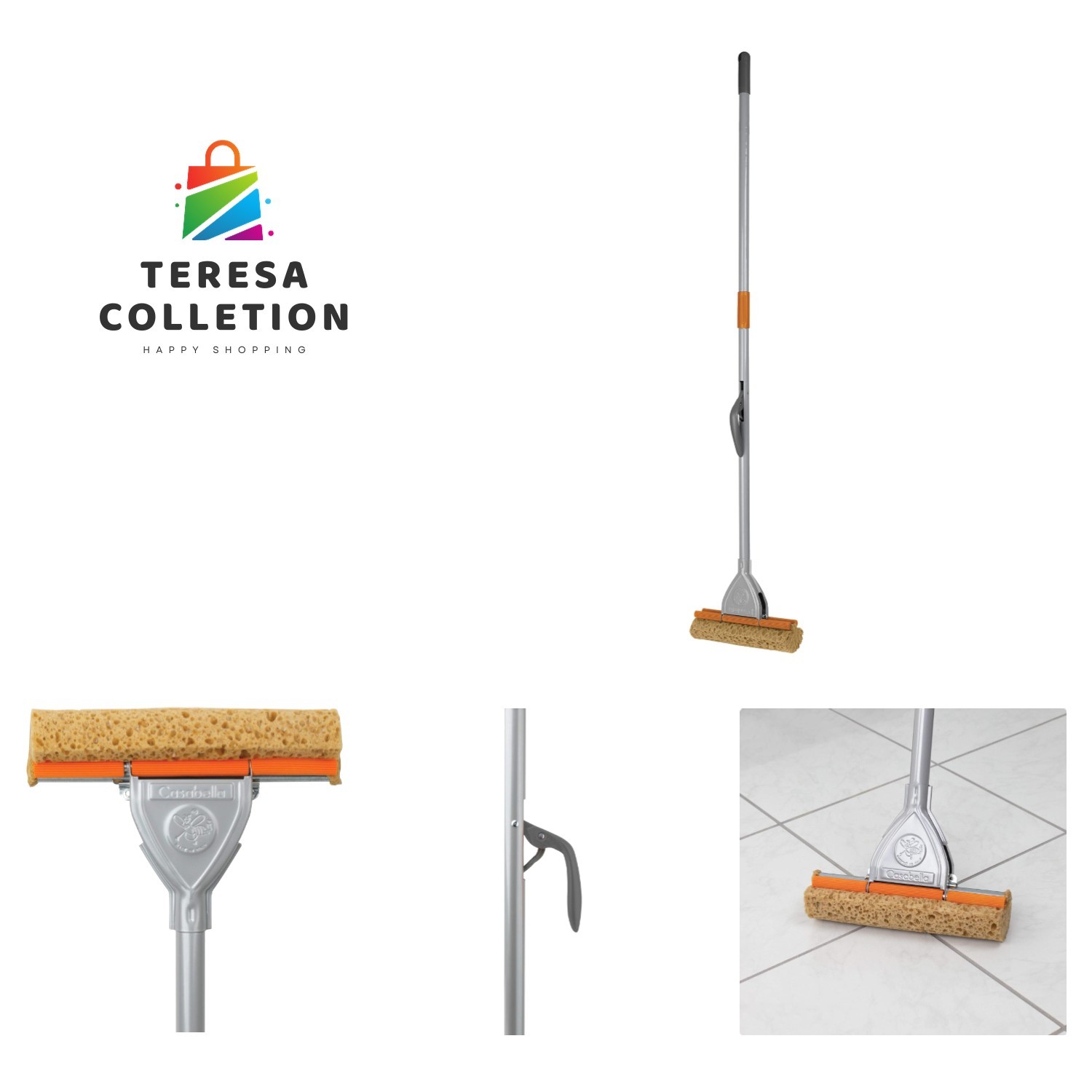 Stylish Casabella Mop – Durable Painted Steel with Super Absorbent Head