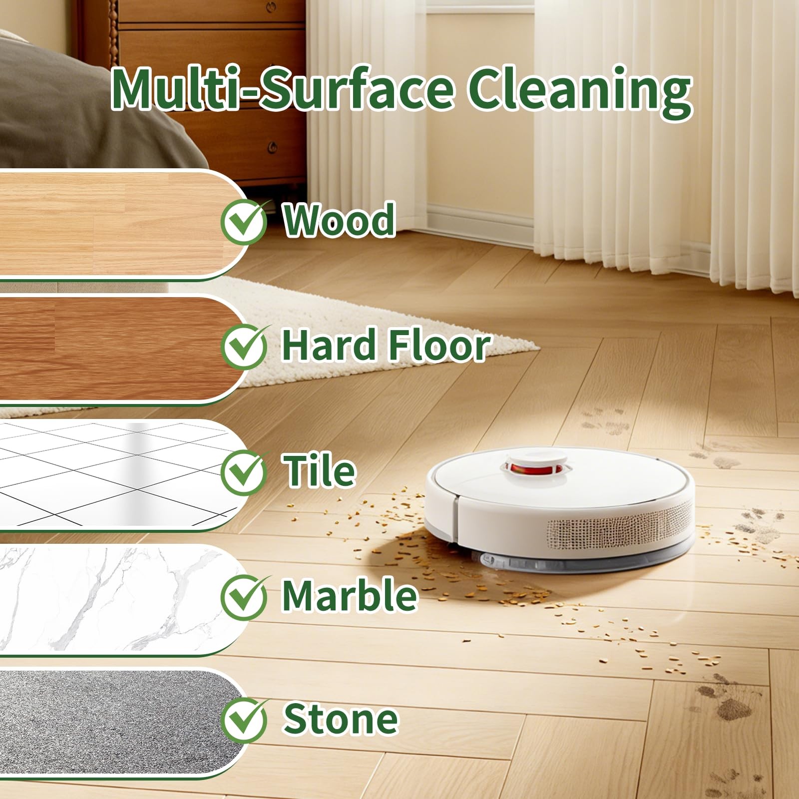 33.8 Fl oz Multi-Surface Floor Cleaning Solution for Dreame All Wet Dry Vacuu…