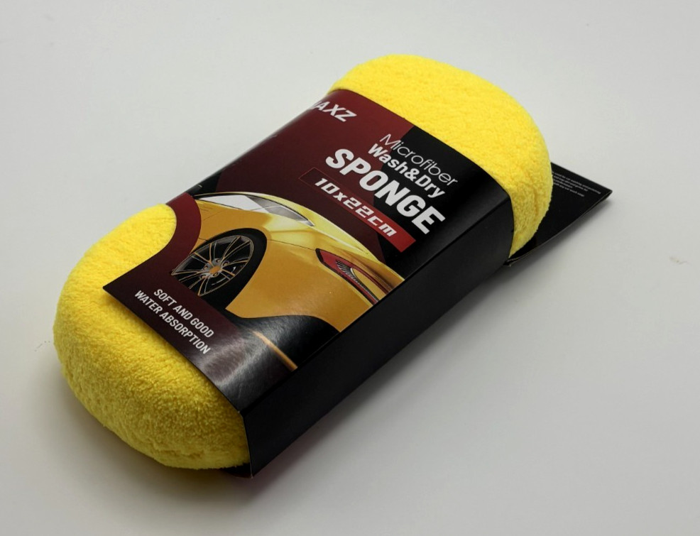 Microfiber Car Wash Sponge Soft Absorbent Cleaning Pad 10x22cm