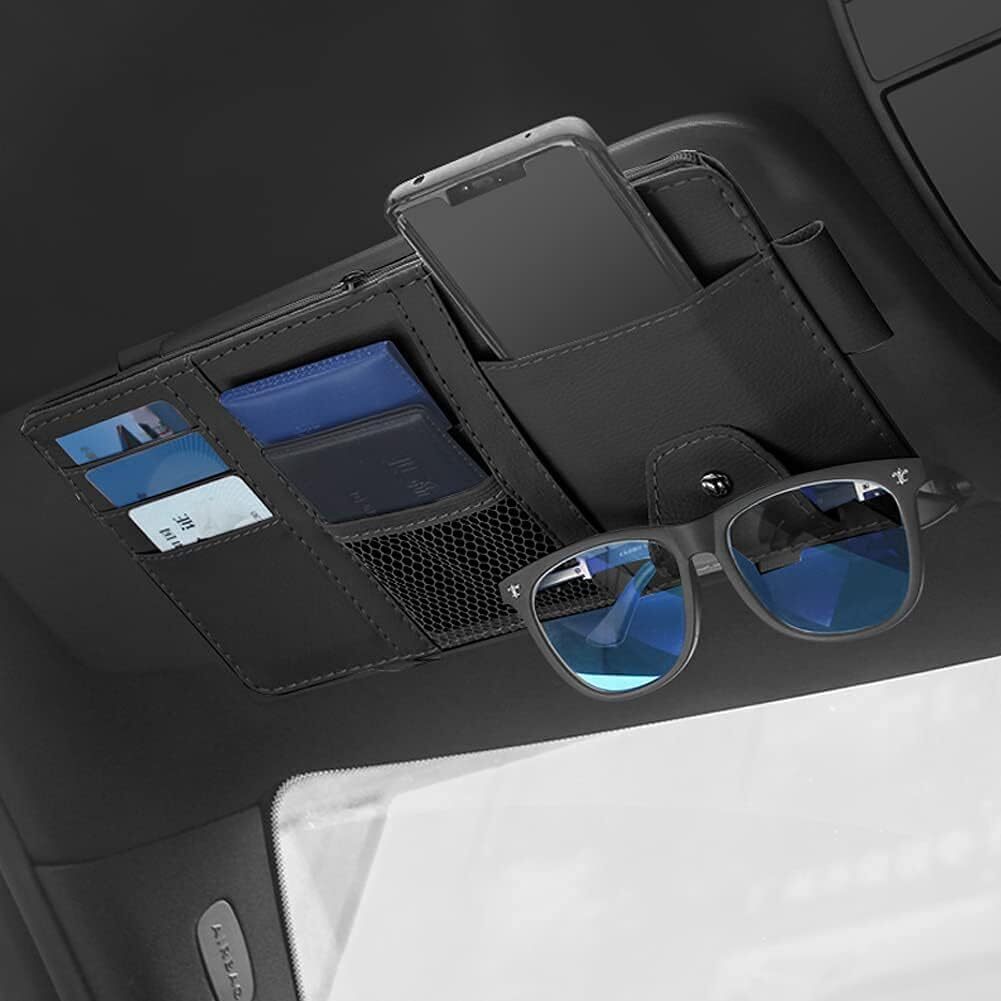 Car Sun Visor Pocket Organizer Personal Belonging Storage Pouch for Trucks Car