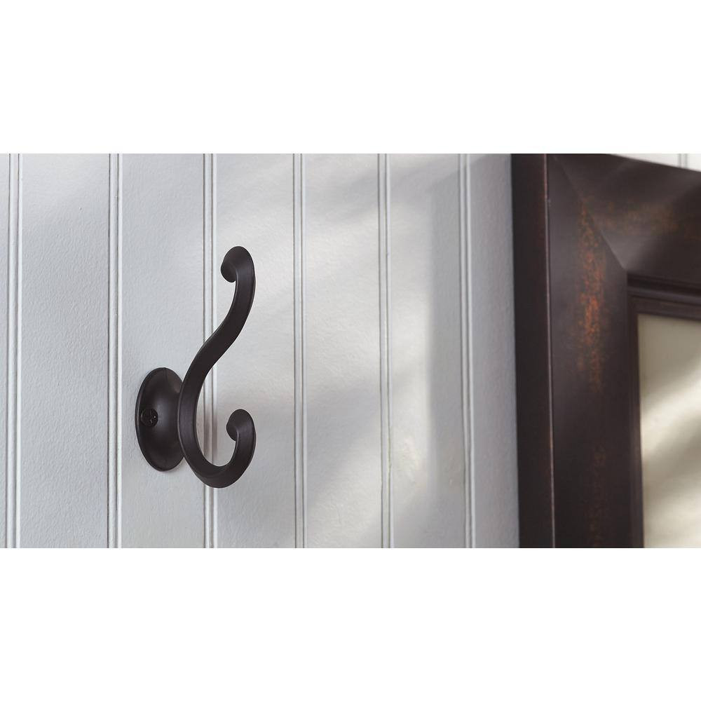 3 11/16 In. (94 Mm) Iron 22 Lb. Load Capacity Black Classic Wall Mount Hook