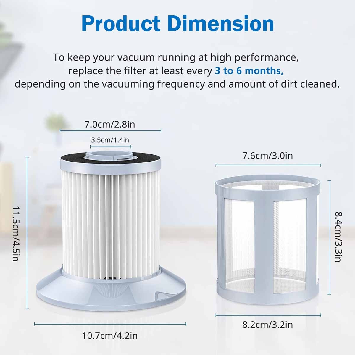 1613056 Replace Filters for Bissell Zing & Powerforce Bagless Canister Vacuum