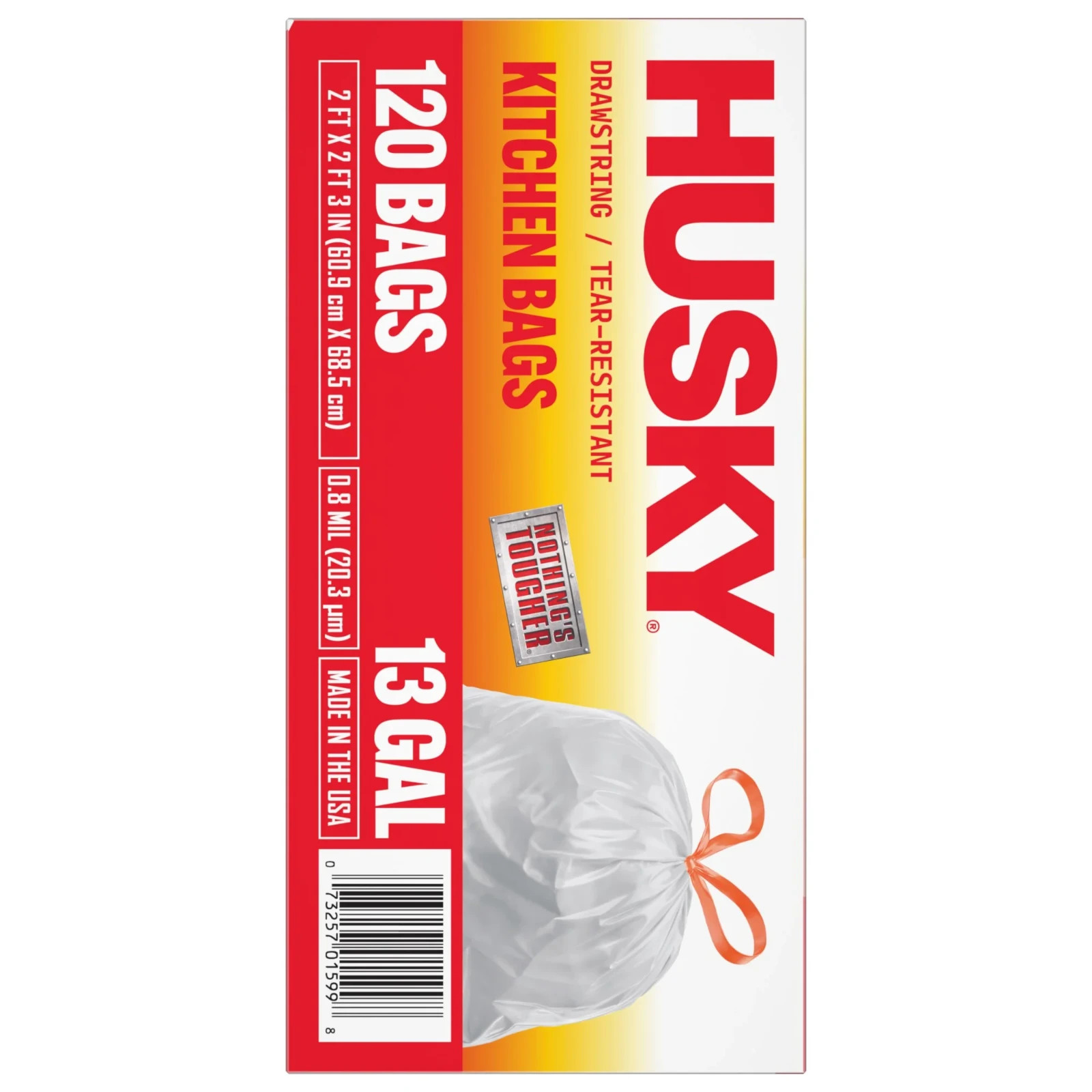 Husky 13 Gallon Tall Kitchen Drawstring Bags, 120 Bags