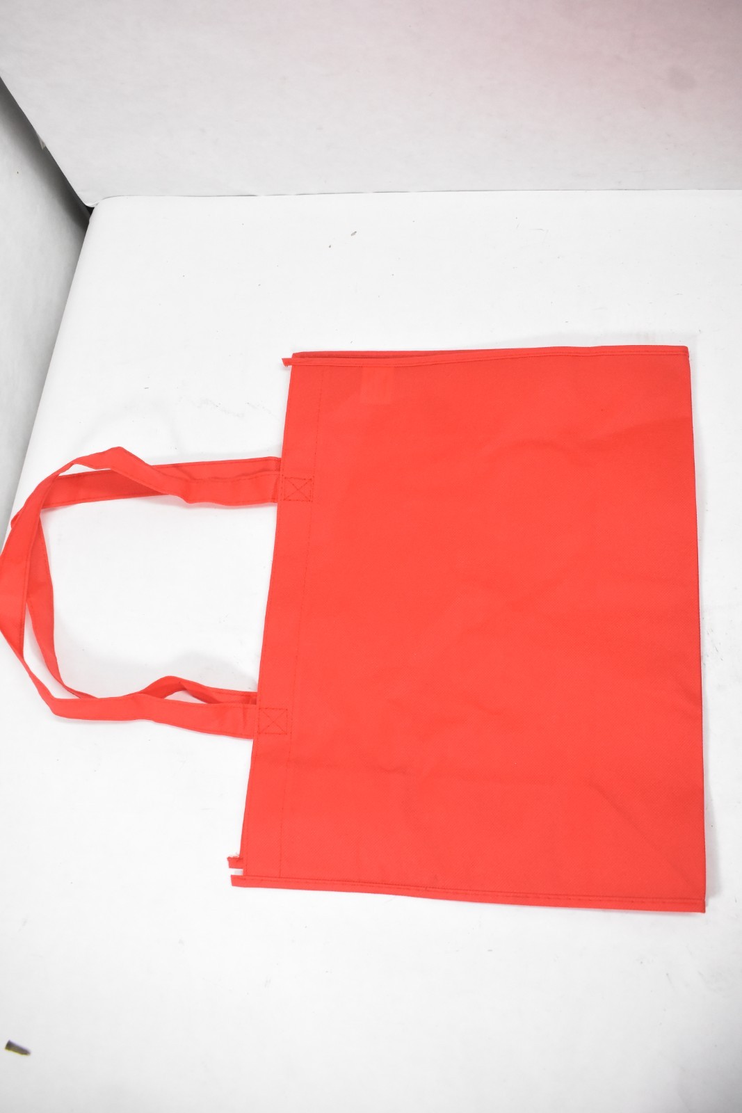 Lot of 11 Prime Line Standard Non Woven Tote Bags Red BRANDED 16″ x 12″ x 6″