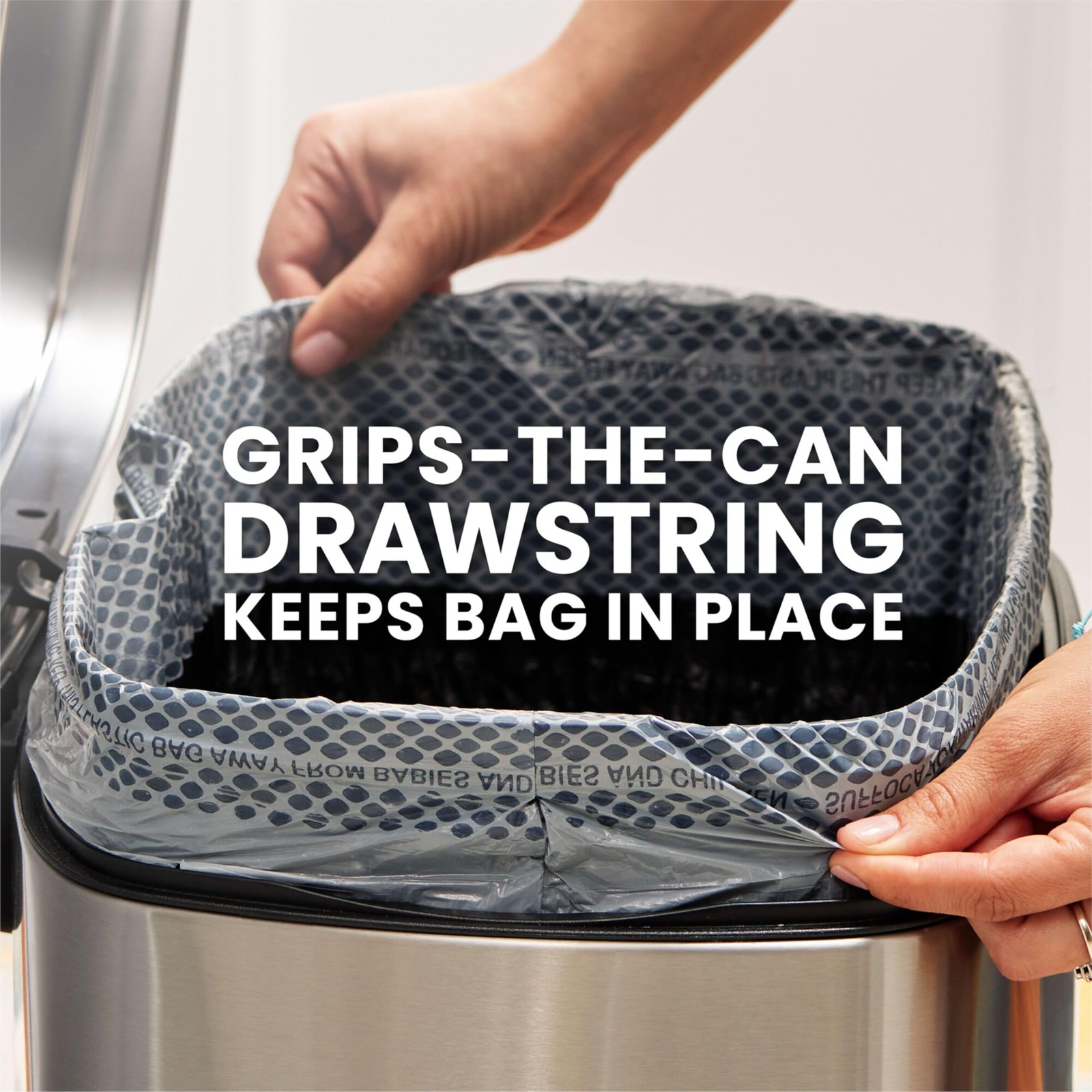 Glad ForceFlex MaxStrength Kitchen Drawstring Trash Bags, 20 Gal, 80 Ct,