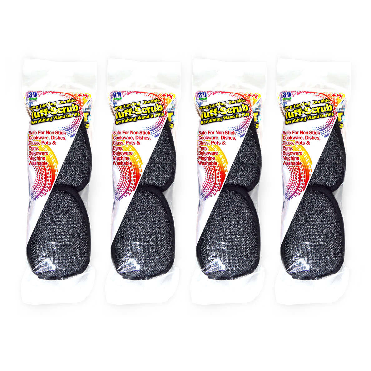 CLEARANCE Tuff-Scrub Microfiber Wand Refill Sponge Pads, Highest Quality 8 Pads
