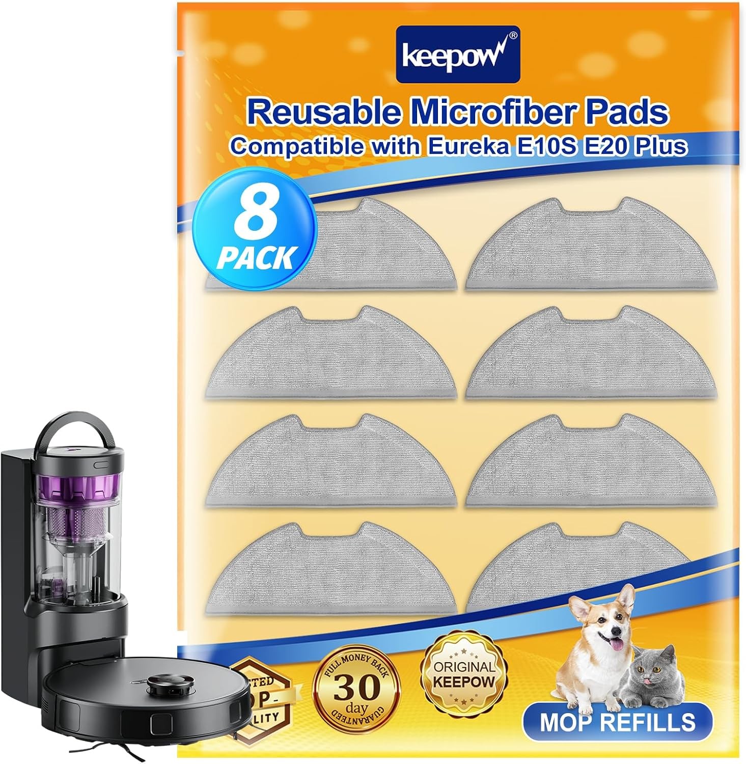 8PCS Vacuum Replacement Parts Compatible with Eureka E10s E20 Plus Robotic |