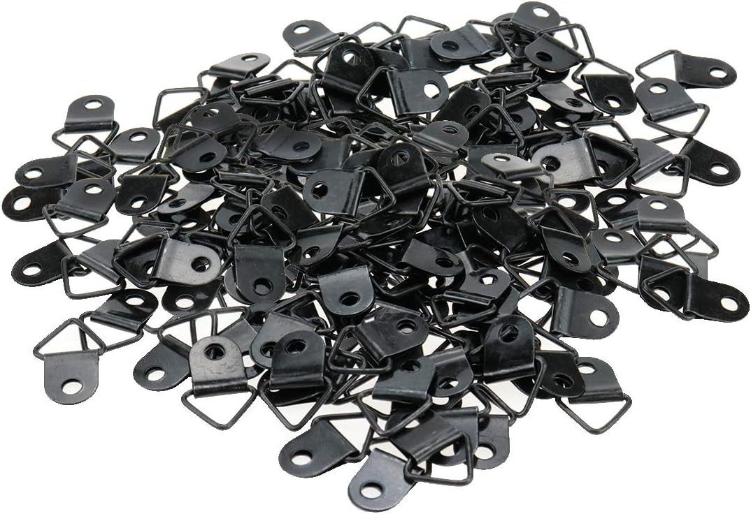 Rust-Proof 100 PCS D-Ring Picture Hangers 20x10mm for Secure Wall Displays