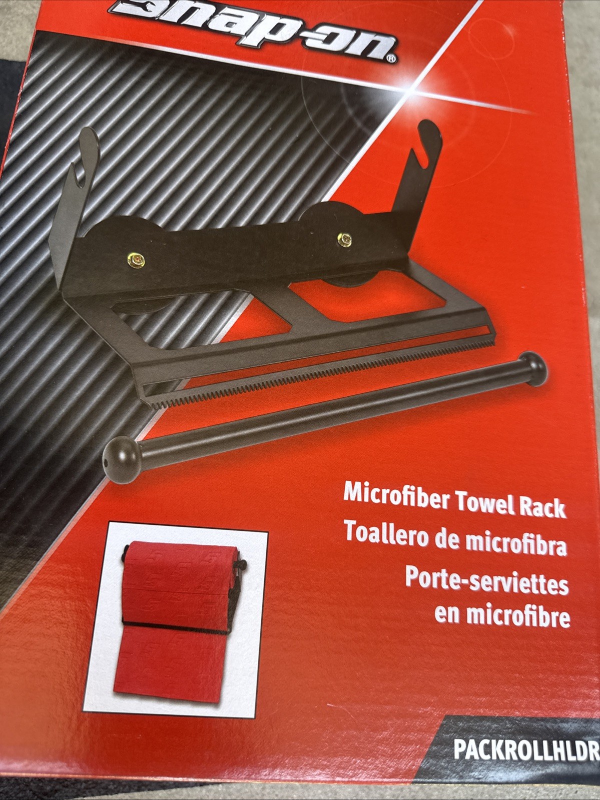 For Snap On Tools PACKROLLHLDR Microfiber Towel Rack New