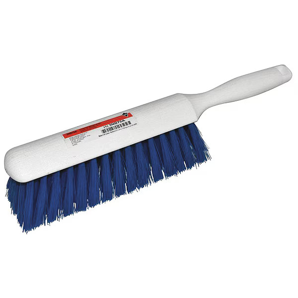 1 1/2 in W Bench Brush, Soft, 5 in L Handle, 8 in L Brush, Blue, Plastic, 13 in