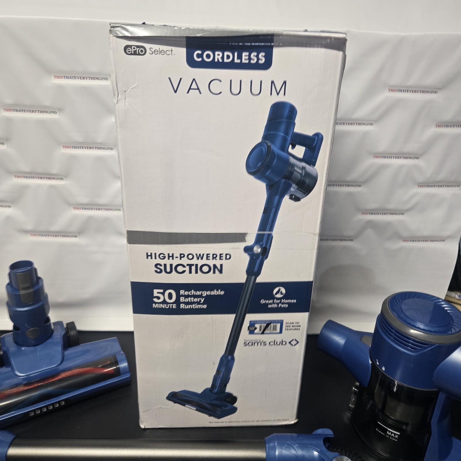ePro Select Cordless Stick Vacuum LED Display, HEPA Filter 50Min Battery Charge