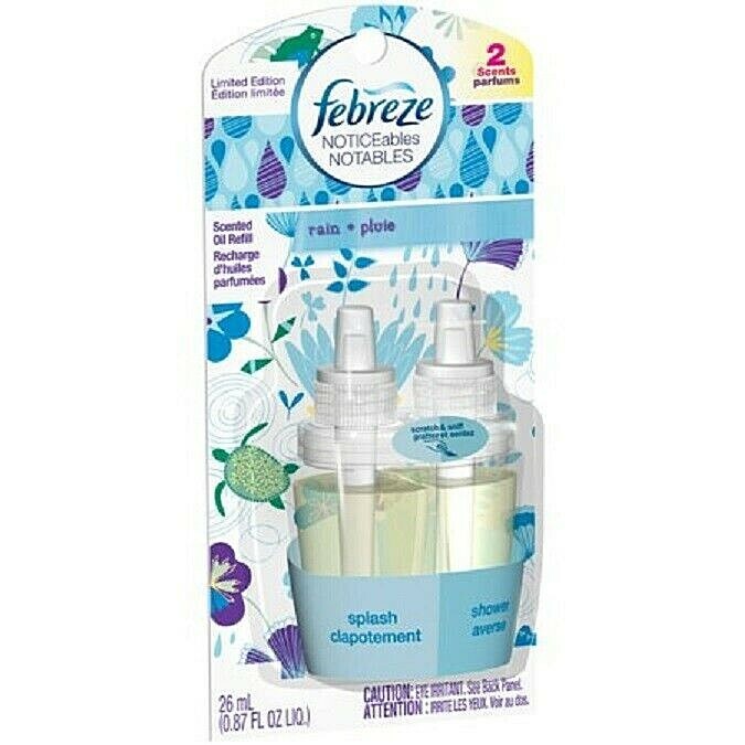Febreze Noticeables Limited Edition Rain: Splash & Shower Air Freshener Refills