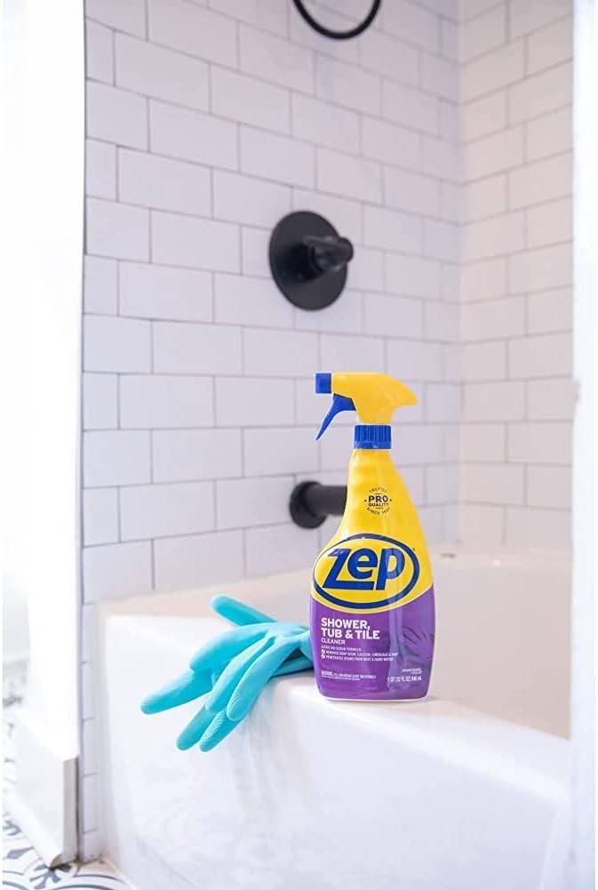 Zep Shower Tub and Tile Cleaner, 32 fl. oz. Bathroom Soap Scum Remover Spray